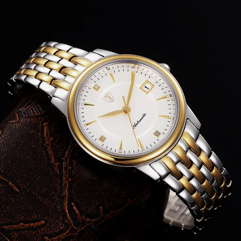 

Fei hd Stainless Steel Analog Watch Men Watch Genuine Diamond Import Machinery Sapphire Glass Transparent Back MEN'S Watch