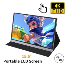Tragbare 15,6 zoll 4K LCD Bildschirm 72% NSTC 16,7 Millionen Farben Gaming Monitor Tragbare Display IPS Panel Schnelle Reaktion touchScreen