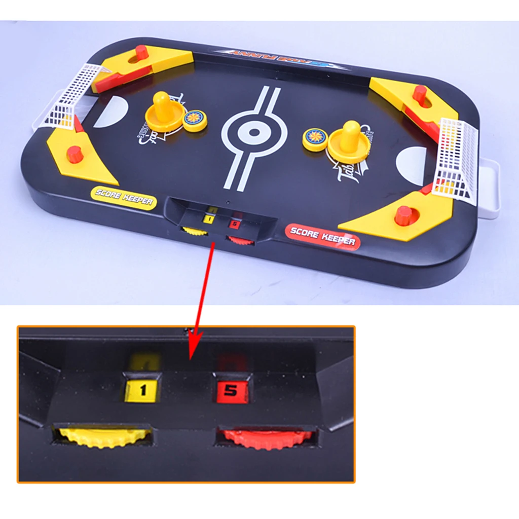 2in 1 Desktop Puck Battle Kids Play Air Hockey Table Game Interactive Toy Gift