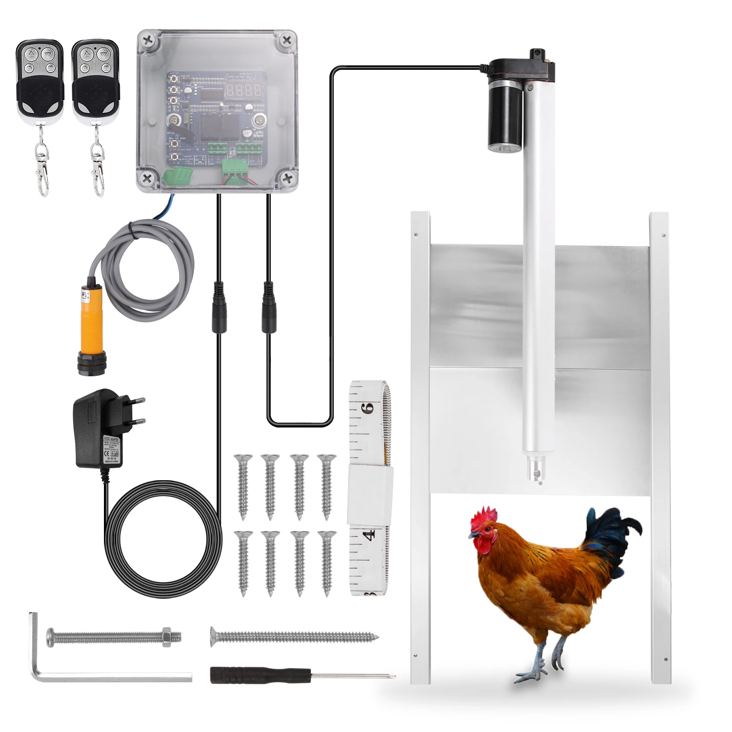 Infrared Chicken Cage Door Opener Controller Actuator Motor Chicken