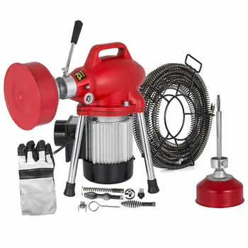 

VEVOR 250W Electric Drain Cleaner 230V Drain Pipe Cleaning Machine Professional Drain Pipe Unclogging Machine 30m Length