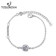Todorova, Хрустальный Браслет с лунным камнем, шаром, маленькая планета, браслет для женщин, модные ювелирные изделия, аксессуары, подарки, бижутерия
