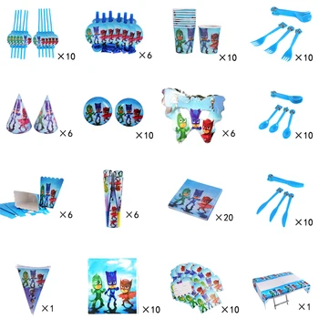 

PJ masks combination party Anime doll toy theme Christmas Halloween Home Decoration For the kitchen accessories decorations