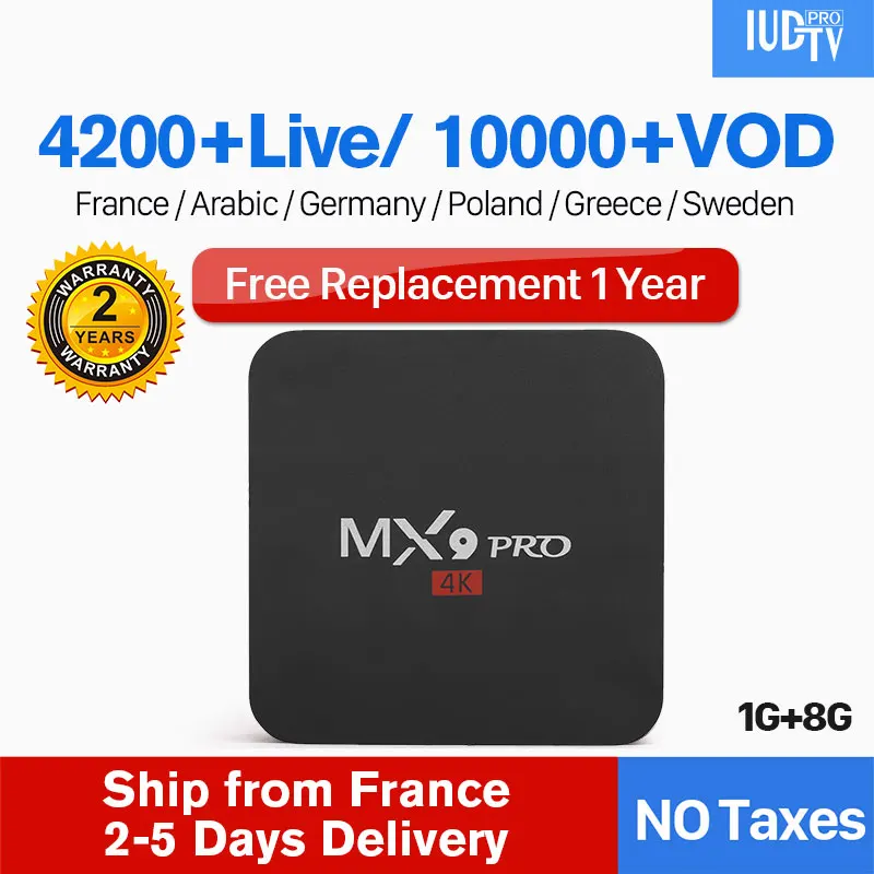 

IPTV Sweden Spain Italy Germany IUDTV Pro MX9Pro Android 8.1 1G+8G IPTV Germany Italy UK Spain EX-YU Sweden India IPTV 1 Year