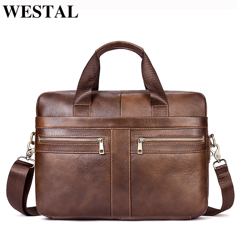 

Bag Men's Genuine Leather Briefcase Male Man Laptop Bags Natural Leather For Men Messenger Bags Men's Briefcases 2019