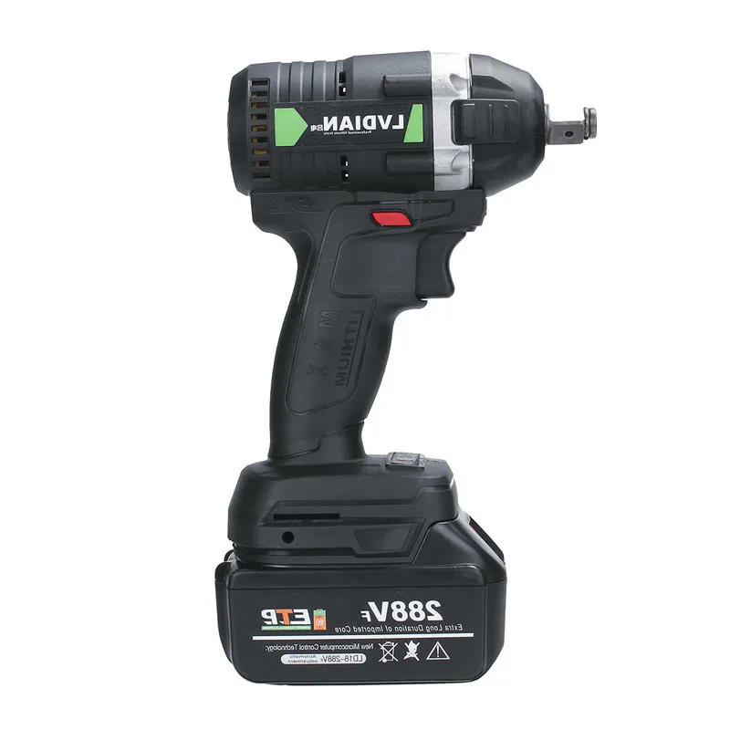 110-240V 630N. m 288VF беспроводной электрический ударный гайковерт Электрический ключ щетка с 1x литий-ионным аккумулятором инструменты