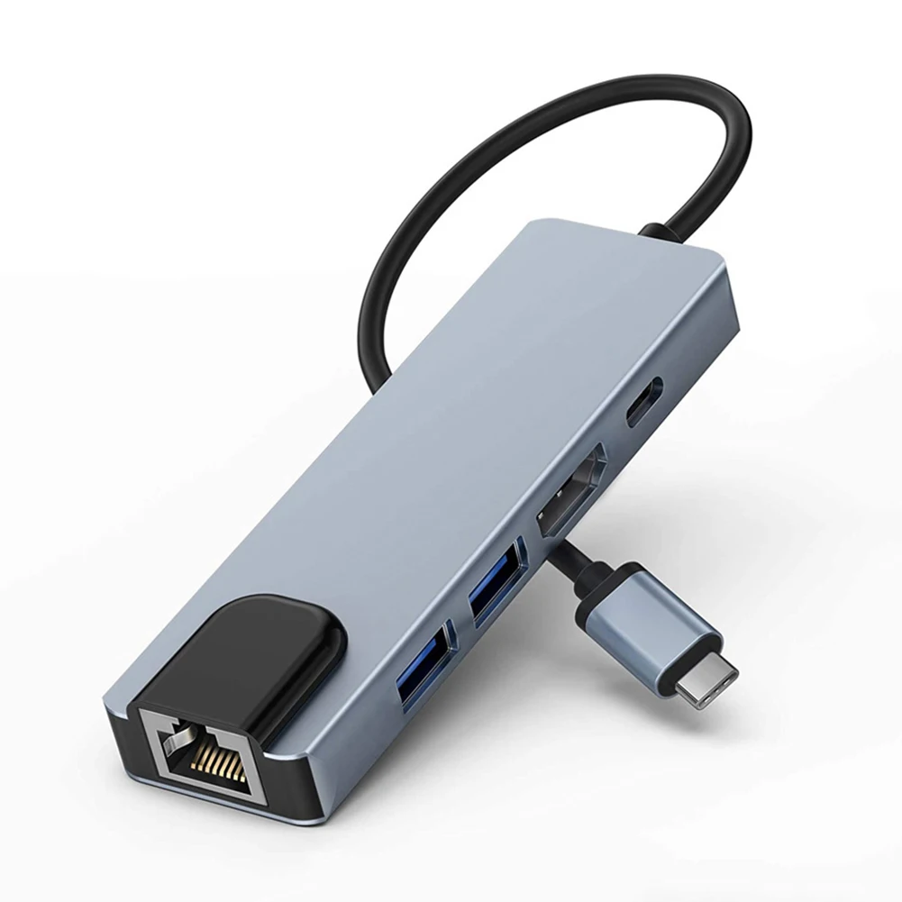 Tanio 5 w 1 Hub rodzaj USB C hdmi-kompatybilny Adapter