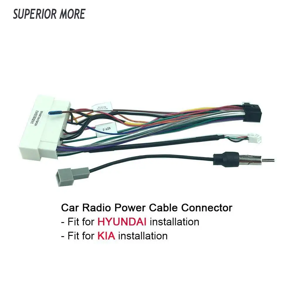 Автомобильный магнитола КАБЕЛЬ ДЛЯ Hyundai Celesta I10 I20 KIA KX3 K2 Cerato 16pin Power жгут проводов