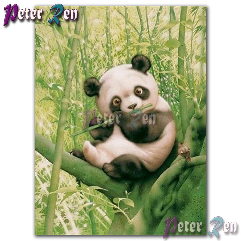 5d DIY Giant Panda Bamboo Forest Diamond Painting Embroider Square or round Mosaic Cross stitch Rhinestone home decoration | Дом и сад