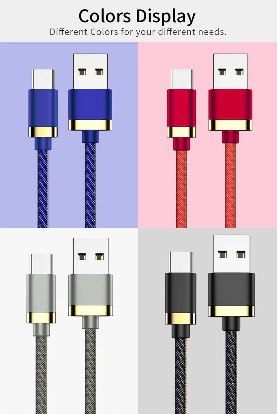 Micro USB кабель MUSTTRUE, зарядный провод для HUAWEI p10 lite mate 10 lite, Xiaomi Redmi Note 4, microusb адаптер для синхронизации данных, 1 м кабель