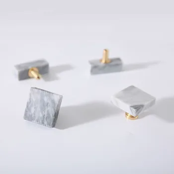 

Marble Cabinet knob Brass Stone Kitchen Handles Minimalism Cabinet Knobs Simple Drawer pull Knob Furniture Door Hardware