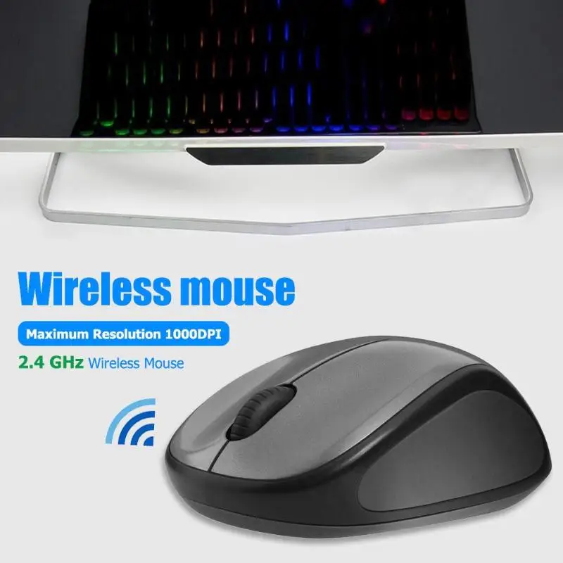 Беспроводная оптическая универсальная мышь с 3 кнопками 1000 dpi, USB 2,4 GHz