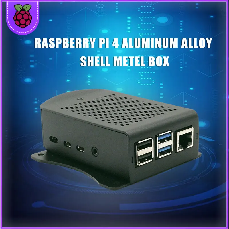 Raspberry Pi 4 Aluminum Alloy Case Metel Box with Hanging Bracket support Cooling Fan Screwdriver for Raspberry Pi 4 Model B raspberry pi 4 ice tower cooling system aluminum case mini with 25mm quiet cooling fan heatsink kit for raspberry pi 4 model