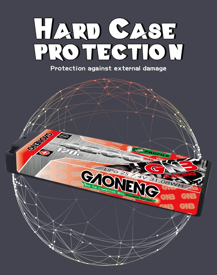 Gaoneng GNB 4200mAh 120C 2S 7,4 V PLUS перезаряжаемый Lipo аккумулятор XT60/T разъем для 1:10 RC автомобиля лодки