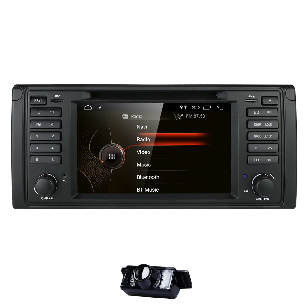 1din Android 9,0 2G Автомобильный dvd-плеер для BMW X5 E53 E39 gps стерео аудио навигация Мультимедиа экран головное устройство mic obd swc rds pc - Цвет: CAMERA2