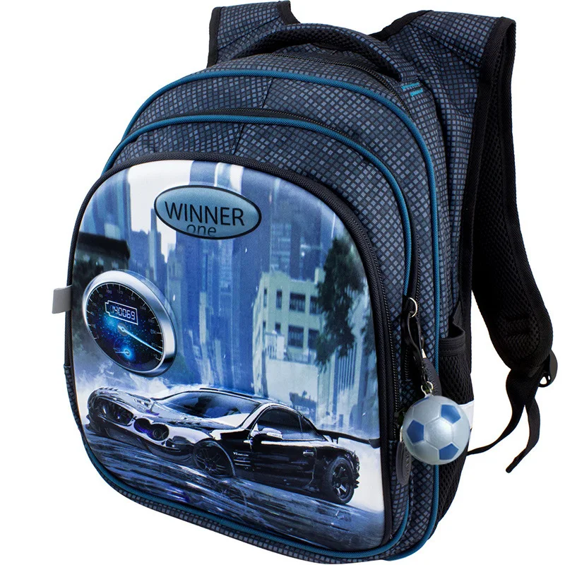 Школьный рюкзак Winner One, ортопедические школьные сумки для мальчиков, ранец с 3D рисунком автомобиля, детский рюкзак для начальной школы, детские ранцы - Цвет: 8025