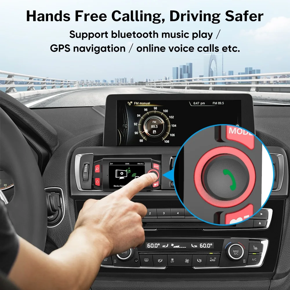 Deelife DAB DAB+ Car Radio Tuner Digital Audio Broadcasting Receiver with AUX Adapter FM Transmitter Handsfree Bluetooth Car Kit