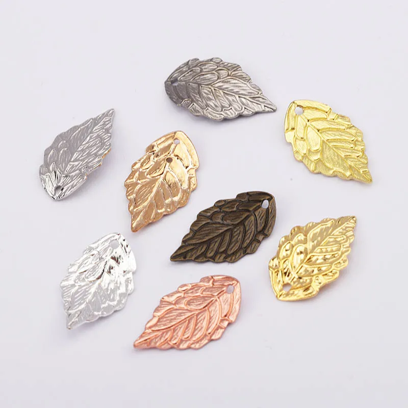 

50Pcs/lot 10x18MM Leaf Charm Pendants DIY Brass Floating Charms for Jewelry Making and Earring Making Lead and Nickel free