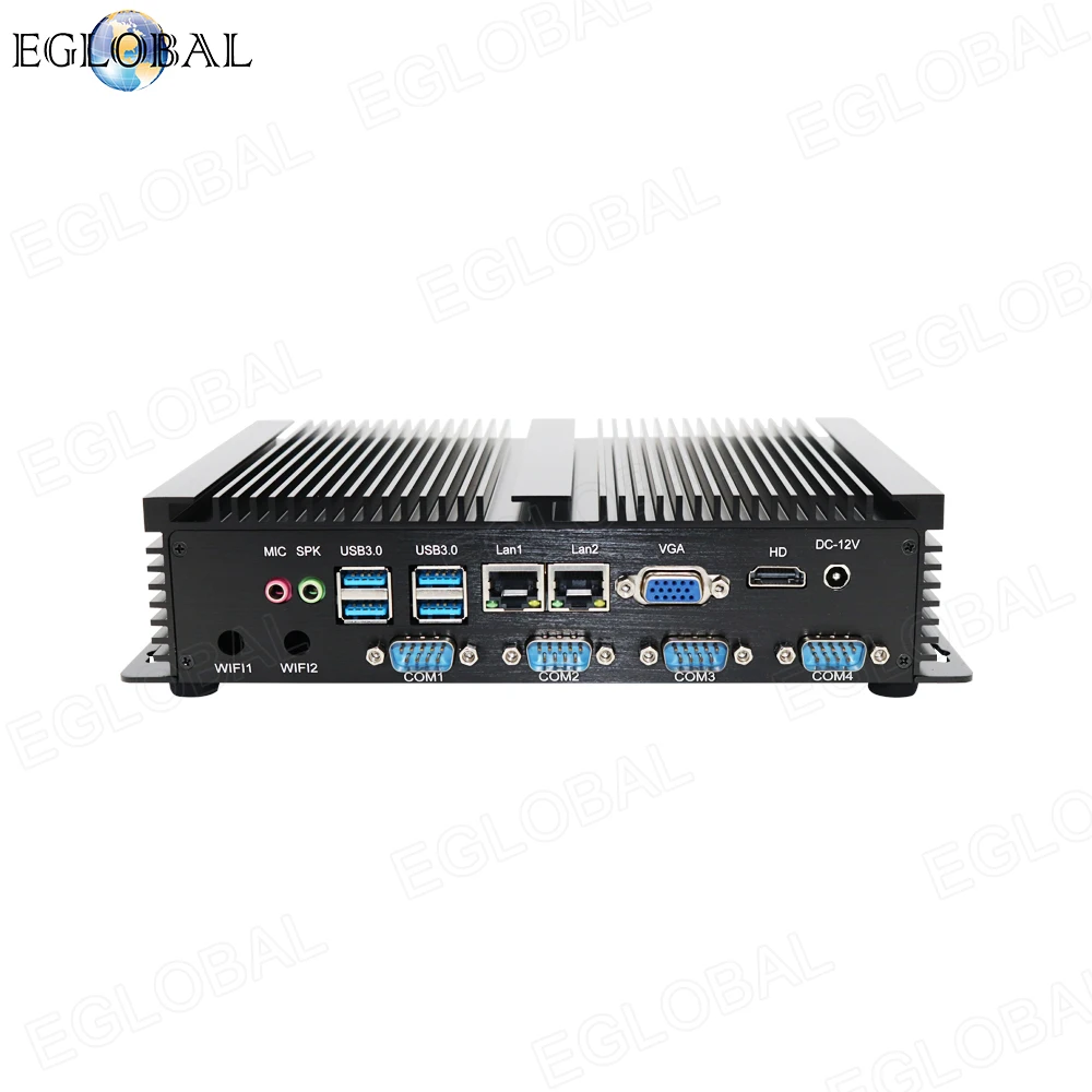 Процессор Eglobal fanless mini pc Core i5 3317U celeron 1007 Dual Nics 4 RS232 COM промышленный компьютер с HDMI + VGA