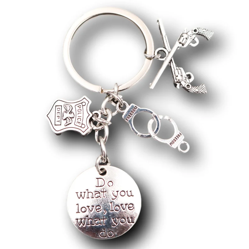 Job Occupation Keychain, Teacher Charm, Police Charm, Chef Charm, Nurse Charm-Do What You Love ,Love What You Do P383
