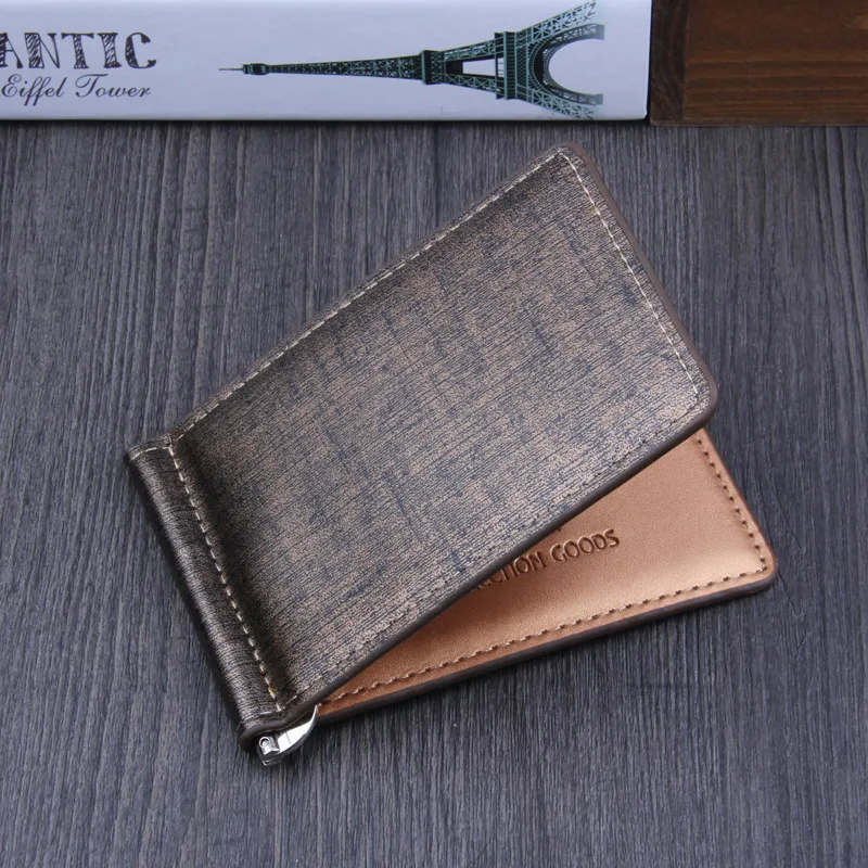 

Men's Wallet Slim Money Clip Business Leather Purse Credit Card Bags Multi-function Portable Card Bag Folding Wallet Fashion