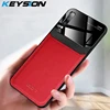 KEYSION Leather Case for Samsung Galaxy A50 A30S A20 A70 A7 2022 Mirror Glass Phone Back Cover For Samsung Note 10 Plus S10 9 8 ► Photo 2/6