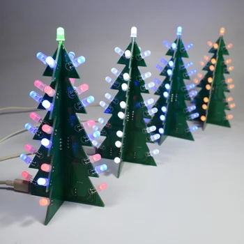 

DIY Colorful Starry Sky Effect Three-dimensional LED Decoration Christmas Tree New Year Table Home Decoration install with kid