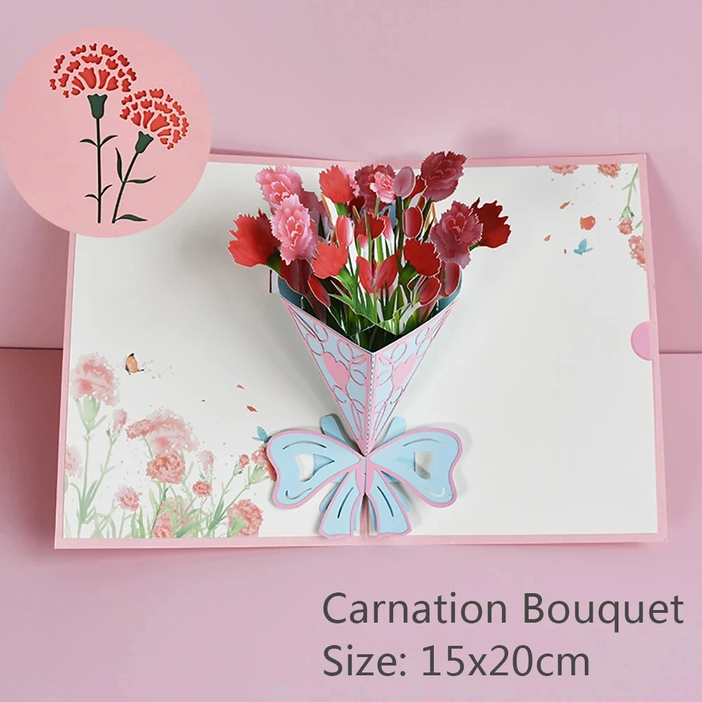 Happy Birthday Card For Boy Girl Kids Husband Wife 3D Birthday Cake Pop-Up Greeting Cards Postcards Festival Gifts With Envelope