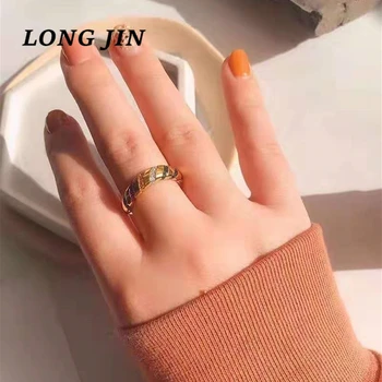 

Bohemian Ethnic Style Fashion Personality Explosion Models Colorful Stripes Gold Color Ring Women's Tribal Style Ring Jewelry Z4