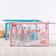 1 комплект Портативный Заправляемый спрей Комплект баночек крем для лица в пластиковой упаковке жидкая Косметика Контейнер для дома путешествия Пустой Спрей повторно наполняемые бутылки