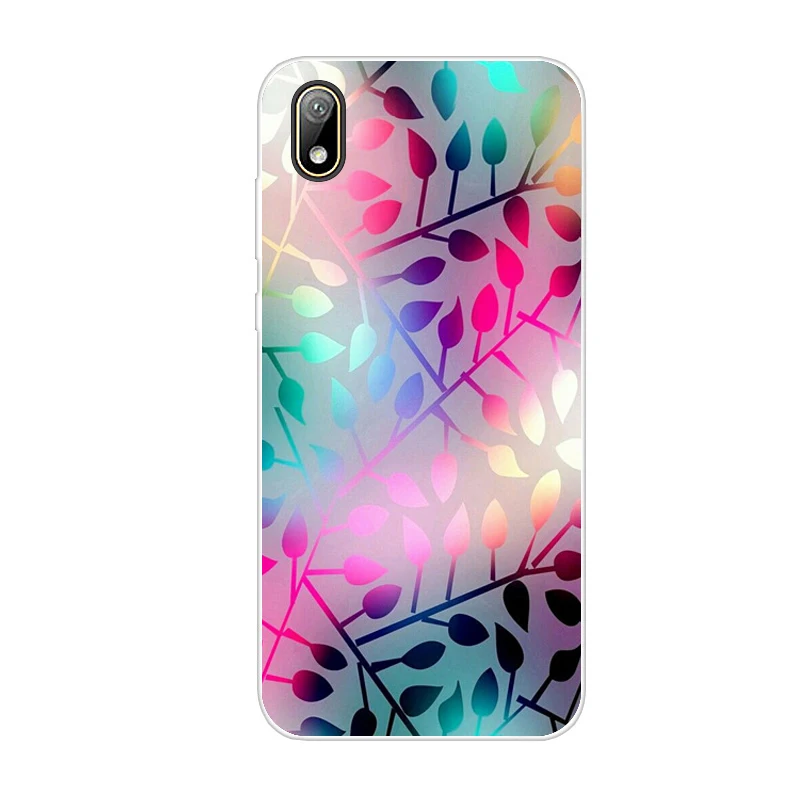 For Huawei y5 Case bumper Silicone TPU back Cover Soft Phone case For Huawei Y5 coque bumper 5.71 inch Cat flower