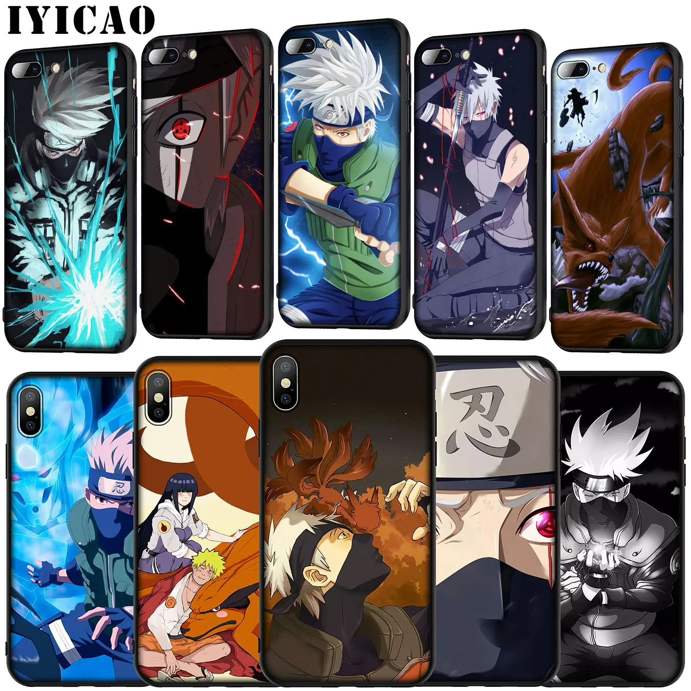 

IYICAO Anime Naruto Cartoon Kakashi Soft Silicone Case for Huawei P30 P20 Pro P10 P9 Lite Mini 2017 2016 P Smart Z Plus 2019