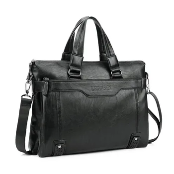 

Shoulder Bags Men Business Luxury Briefcases Solid Notebook Bag Crossbody Bags Male Large Capacity Retro Men's Laptop Handbags