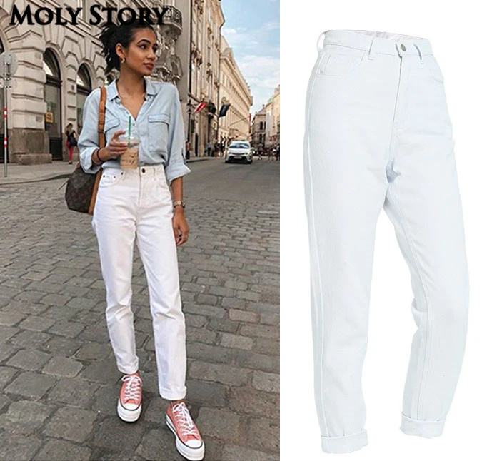 ladies white jeans