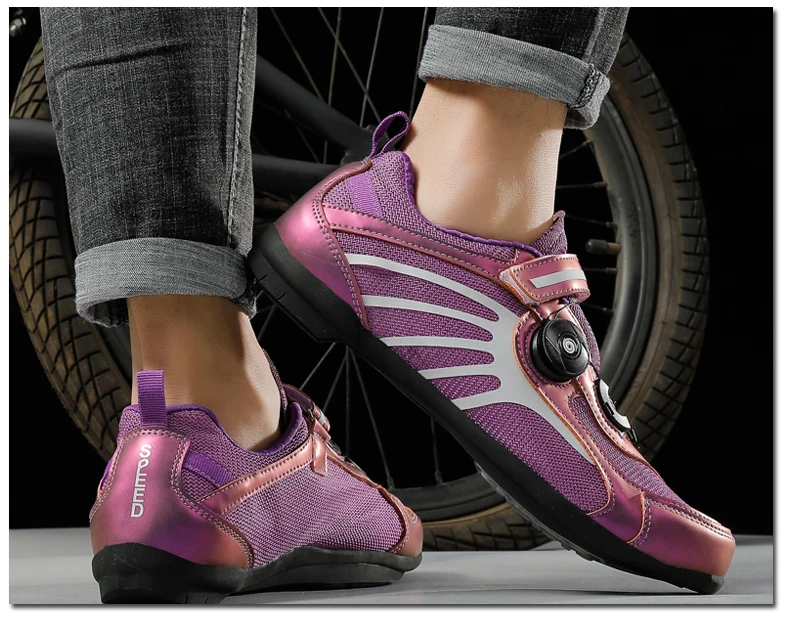 Men Women Road Riding Racing Shoes Outdoor Breathable Cycling Profession Bicycle Shoes Self-Locking Sport MTB Shoes Size 36-45
