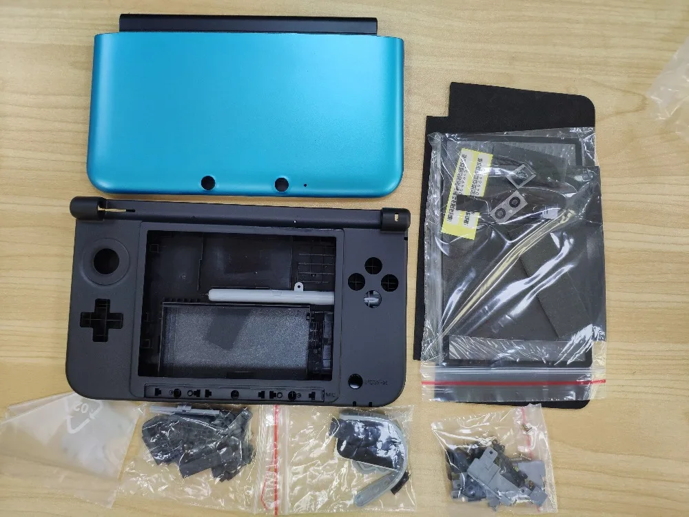 Сменный Чехол в комплекте с корпусом, чехол для Nintendo 3DS XL/LL консоль с винтами на кнопках, набор красный/серебристый/белый/синий/черный цвета