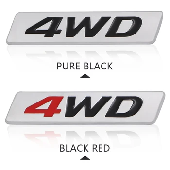 

10pcs 3D Car Styling Metal 4WD sticker Car Side Fender Rear Trunk Emblem Badge Sticker Decals For Hyundai IX25 IX35 Tucson