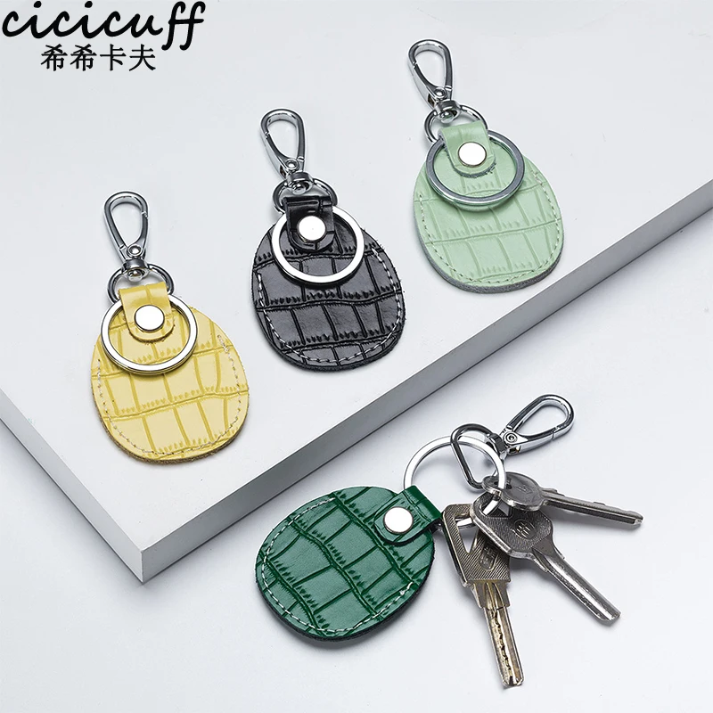 Key Case Key Protector Key Holder Case for Apple Airtags PIK Magnet Keychain Leather Protective Cover for Pandora Tag Dog Tracker Locator Device Sleeve Airtag
