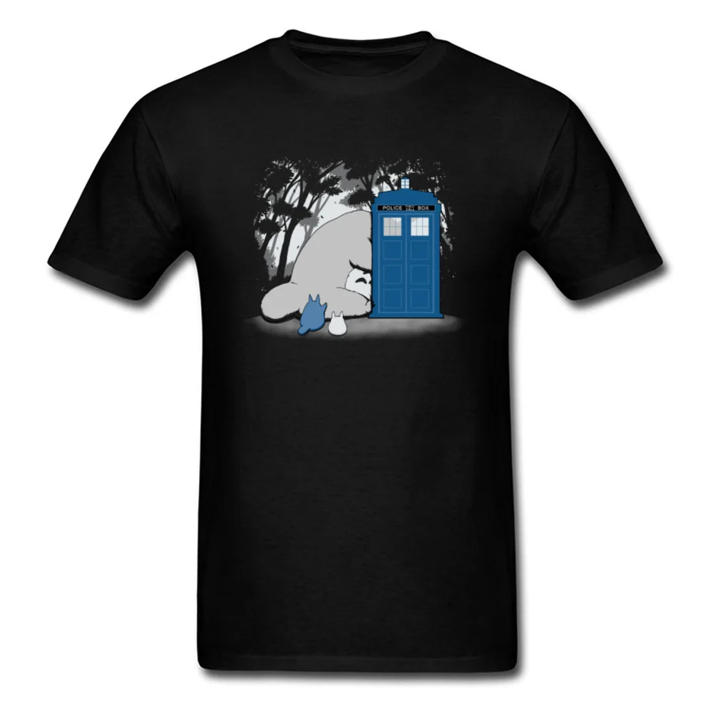Totoro &amp Tardis 100% хлопок футболка для мужчин классические футболки Мой сосед Тоторо с