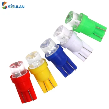 

10X T10 W5W 194 LED For Car Bulb License Plate Interior Door Light Trunk Lamp 3000K AmberFilament Auto Diode 12V 6000K White Red