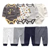 2022 Cotton 6/8PCS Newborn Baby Boy Clothes 0-12M Autumn Bodysuits+Pants Boys Baby Clothing Sets Full Sleeve Baby Girl Clothes ► Photo 3/6