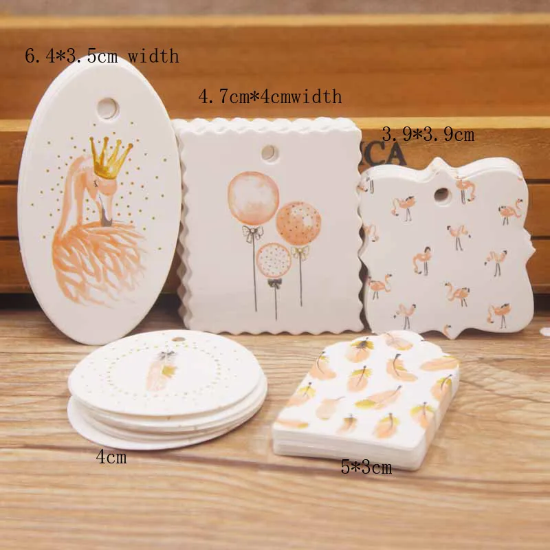 

100pcs/50 tag 50 string new arrival valentine day decoration gifts tag DIy scallop/round wedding favors label cookies/crafts tag