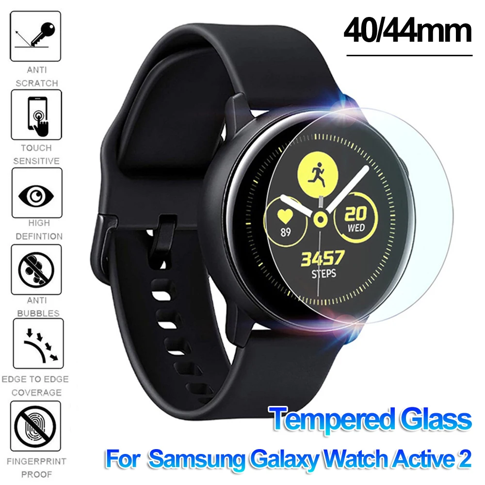 

Tempered Glass Screen Protectors Guard Film Protective Skin Smart Watch Cover Skin For Samsung Galaxy Watch Active 2 40mm 44mm