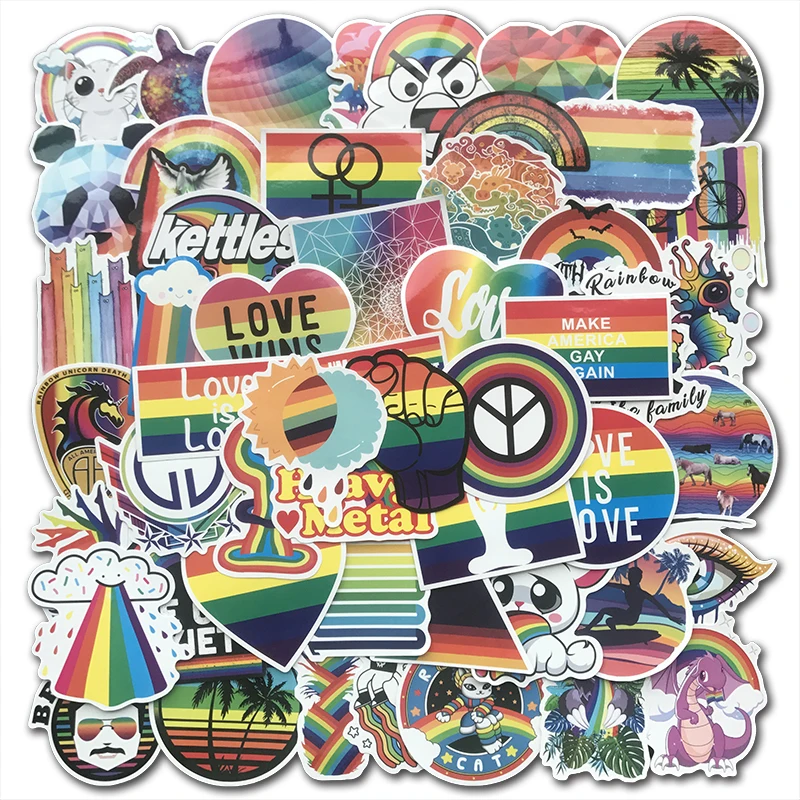 100pcs rainbow sticker 1