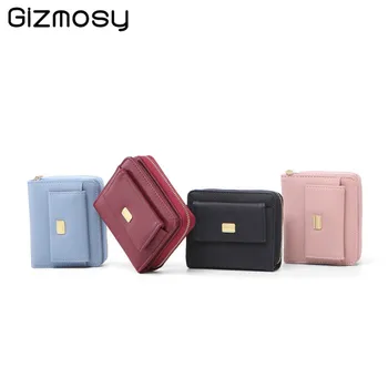 

Korean Fashion Letters Coin Purse PU Leather Multi-card Money Wallet Women's Small Candy Color Short Card Holder Wallet SY5276