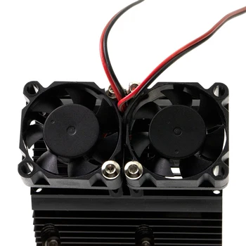 ダブルファンモーターラジエーター冷却ファン熱放散クーラーためサミットE-REVO 1/10 rcモデルカーモータ直径40-43ミリメートル