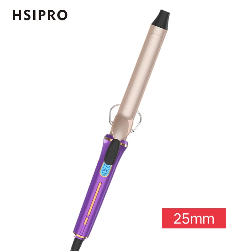 HSIPRO 25 мм диаметр щипцы для завивки волос с длинным зажимом ультра тонкий баррель