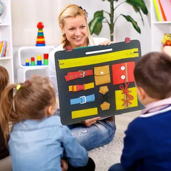 

For 1-5 Years Old Felt Board Children's Early Education Toy Drawing Board Learning Dressing Buckle Early Learning Christmas Gift