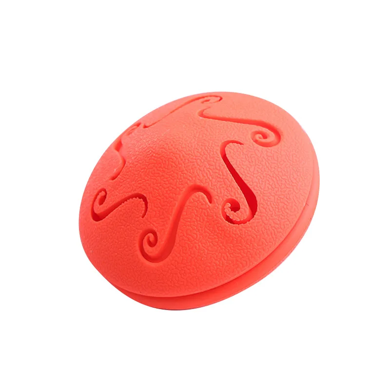 orange Игрушка для домашних животных с утечкой, резиновая головоломка, обучающая игрушка для собак, Интерактивная медленная кормушка - Цвет: orange