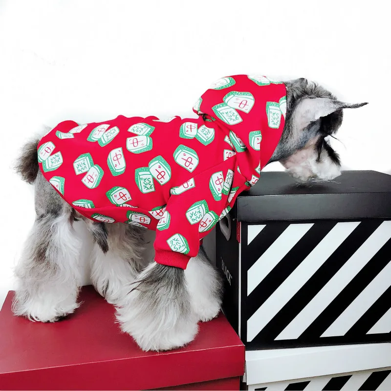 Pet Tide Brand New Year Clothes Dog Cat French Bulldog Teddy Schnauzer Poodle Puppy Mahjong Sweater | Дом и сад